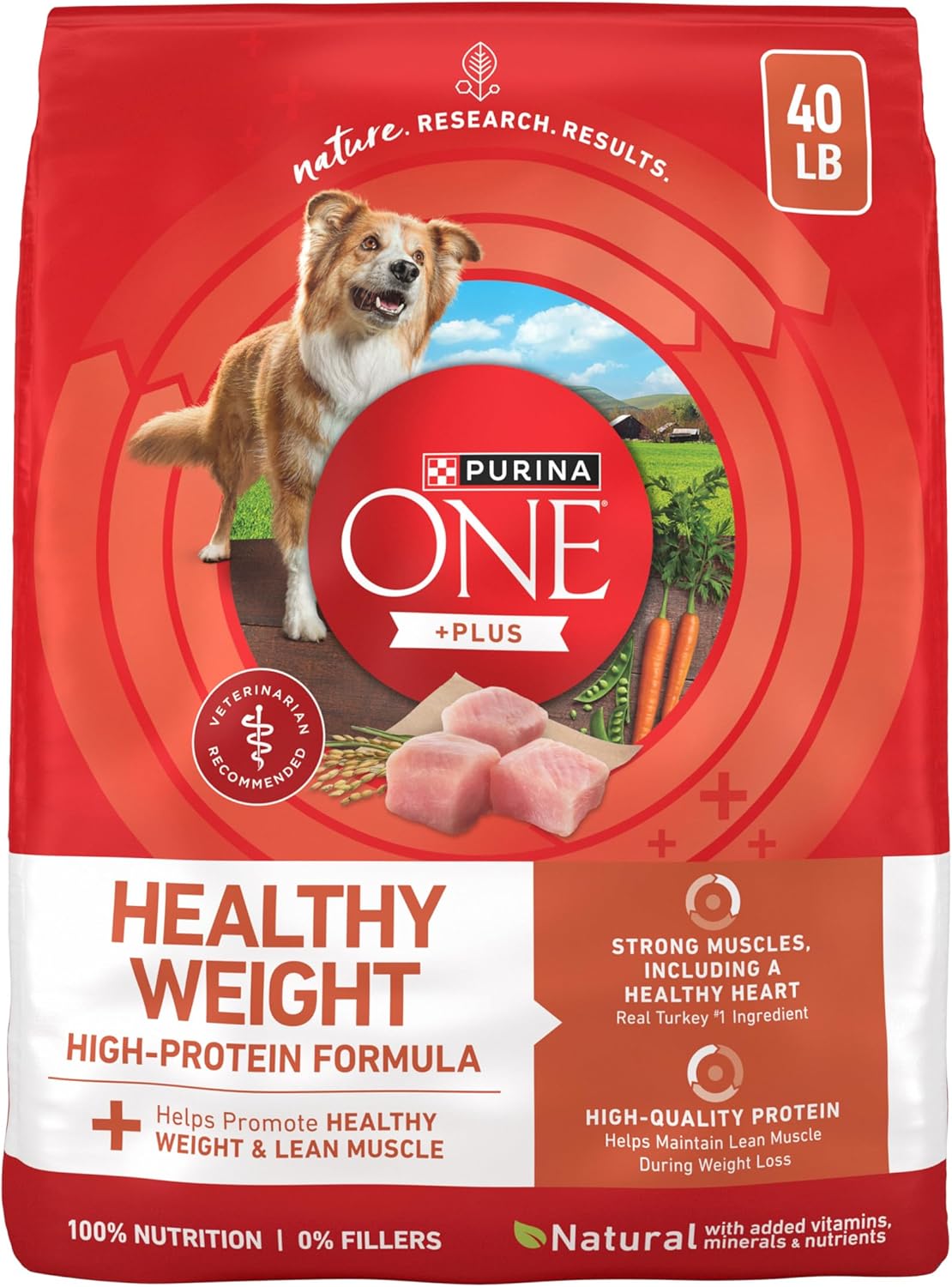 Plus Healthy Weight Dry Dog Food, Real Turkey, 8 lb Bag
