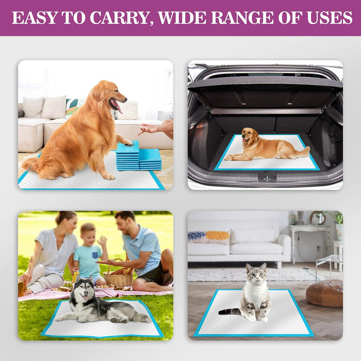 Dog Pee Pads Extra Large 28"x34", X-Large Training Puppy Pee Pads Super Absorbent & Leak-Proof, XL Disposable Pet Piddle Pad and Potty Pads for Dogs, Puppies, Doggie (XLarge:28"*34"-40 Ct)