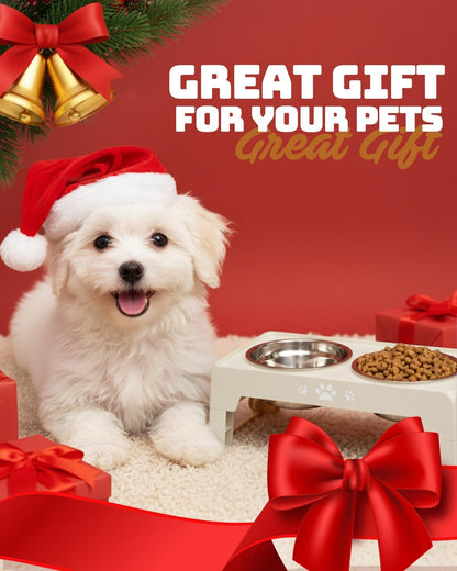 Elevated Dog Bowls for Medium Large Size Dogs, Non-Slip Dog Feeder with 1*Stainless Steel Dishes & 1*Slow Feeder Bowl, 5 Heights Adjustable Raised Bowls to 3.15″-8.66″-9.84″-11.02″-12.2″