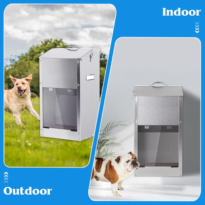 Automatic Dog Feeder Large Breed Stainless Steel Feeder Dispenser