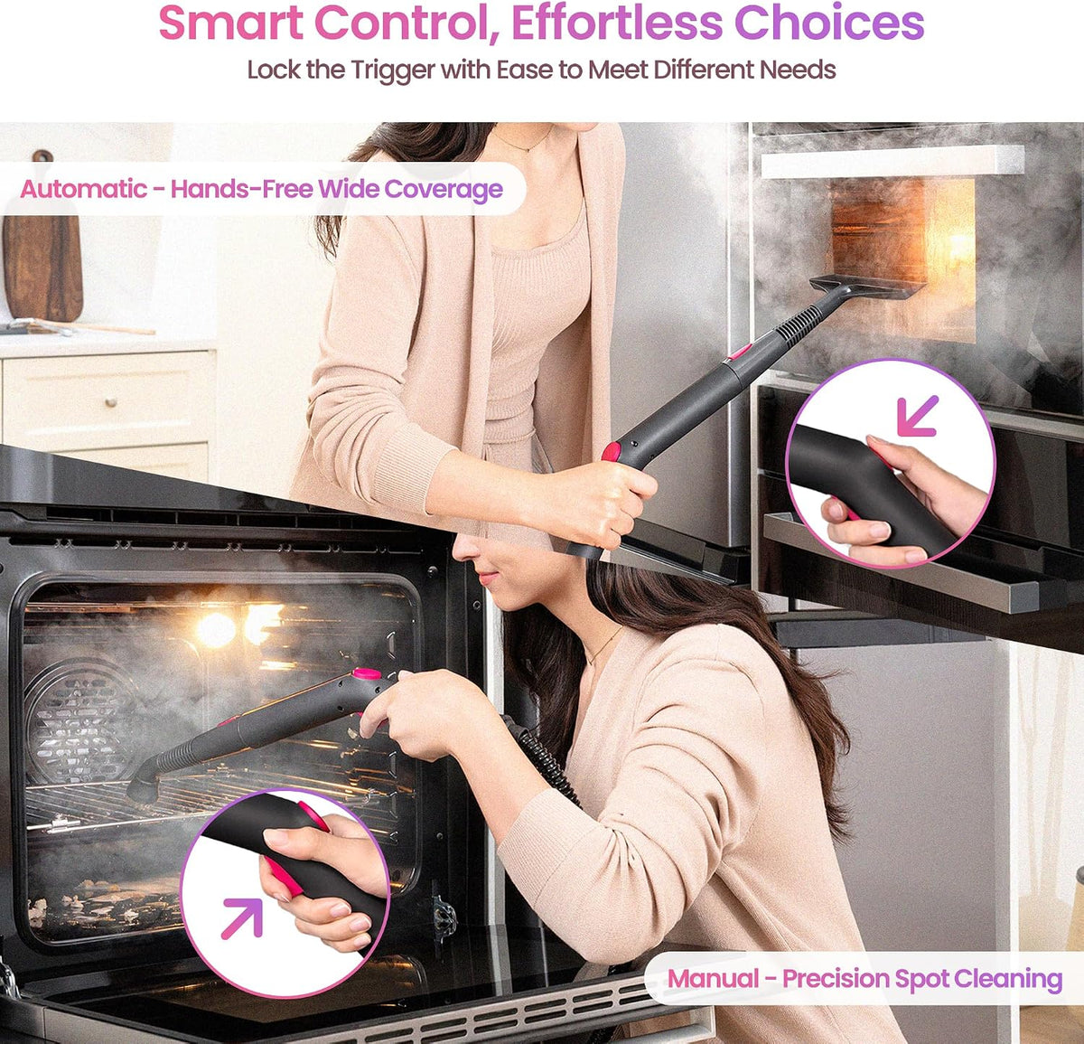 21-in-1 Steam Cleaner for Home, Heavy-Duty Steamer for Cleaning