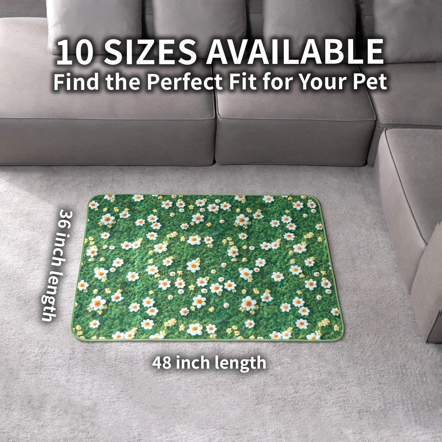 Washable Pee Pads for Dogs, Reusable Puppy Potty Training Pads, Ultra-Absorbent Thick Waterproof Leak-Proof Non-Slip Pads & Mat for Crate, Playpen, Floor, Whelping & Housebreaking , 2 Pack 18"x24"