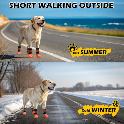 EXPAWLORER 6Pcs Anti-Slip Dog Socks to Prevent Licking Paws,Dog Shoes for Hot Pavement,Dog Booties Traction Control on Hardwood Floor,Boots & Paw Protectors, for Puppy Small Medium Large Senior Dogs