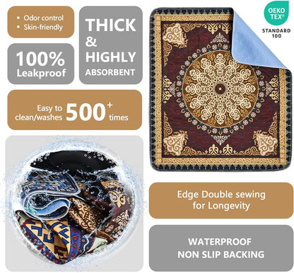 Qeils Washable Pee Pads, Reusable Puppy Pads Super Absorbent Leakproof Dog Training Pads, Non-Slip Wee Wee Pads for Crate, Floor, Potty Pads Feeding Mat Dog Pee 2 Pack 18"x30"