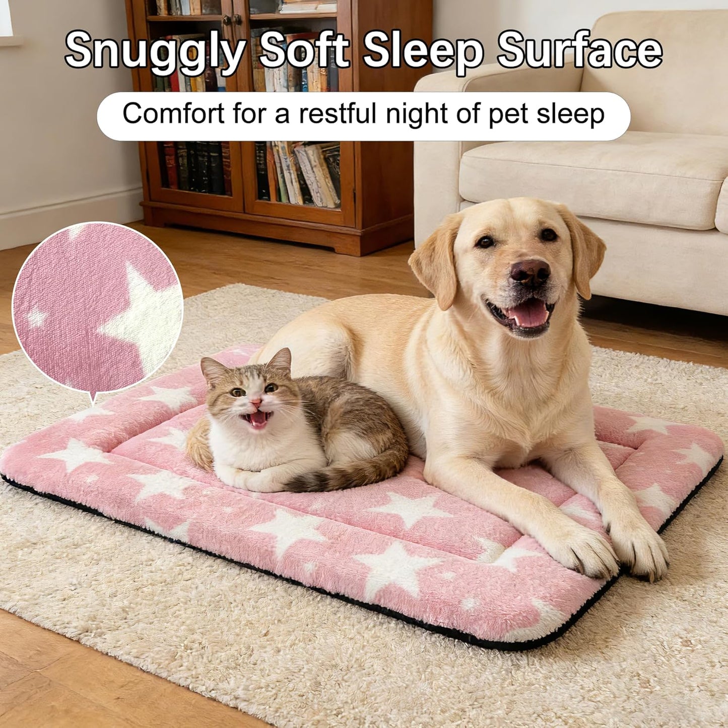 Dog Bed Mat – Soft & Comfortable Dog Kennel Pad for Crate – Durable Crate Bed & Mat for Dogs & Cats – Ideal for Crate, Kennel, and Home Use