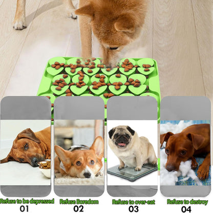 Small Silicone Snuffle Mat for Small Dogs Puppy Cat Slow Down Eating,Slow Feeder Lick Mat for Dry Wet Food for Pet Training Smell,Encourages Natural Foraging Skill,Relieving Stress