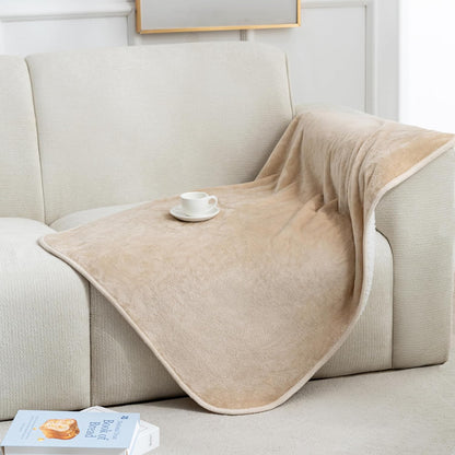 gogobunny Waterproof Blanket for Bed Couch Sofa, Liquid Pee and Fur Proof Pet Blanket for Dog Puppy Cat, Reversible Sherpa Fleece Throw Blanket Furniture Cover Protector (Grey, 50x60 inches)