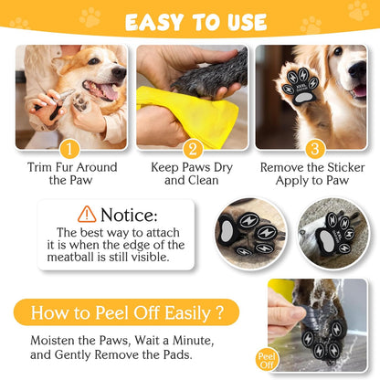 Dapaw Anti-Slip Dog Paw Pads, Paw Grip for Senior Dog on Hardwood & Tile Floors, Protector Pads for Hot Pavement, Paw Stickers for Dogs Feet with Strong Traction (5 Sets, 20 Pcs) L