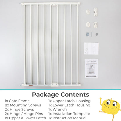 Toddleroo by North States - Easy Swing & Lock Baby Gate Series 2: Hardware Mounted Metal Safety for Stairs & Doorways - Adjustable 28.68 to 47.85 Inches Wide - 31 Inches Tall - Matte Bronze