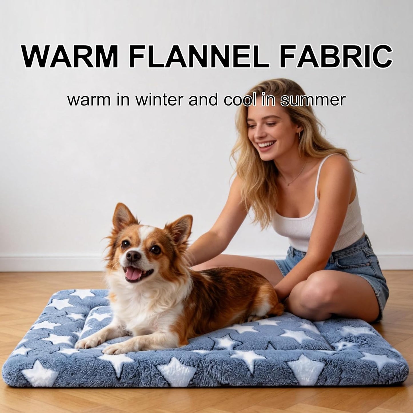 Dog Bed Mat – Soft & Comfortable Dog Kennel Pad for Crate – Durable Crate Bed & Mat for Dogs & Cats – Ideal for Crate, Kennel, and Home Use