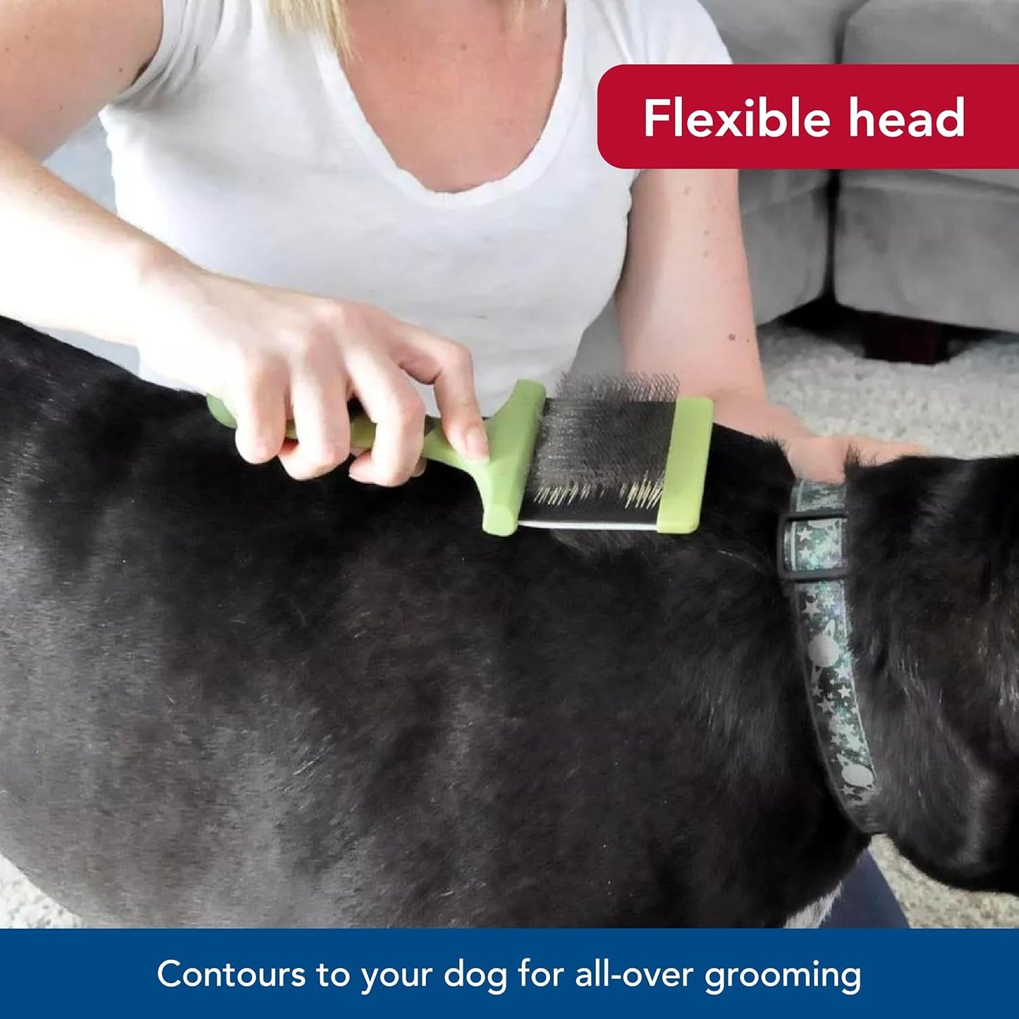 Coastal Pet Safari Dog Flexible Slicker Brush - Dog Brush for Shedding - Undercoat Rake & Grooming Tools for Small & Medium Pets - Small
