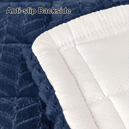 Smiry Non Slip Couch Covers for Dogs, Fuzzy Pet Couch Covers for 2-3 Cushion Sofa Pet Friendly, Soft Sofa Slipcovers Cushion Furniture Protector Washable (Beige, 27.6" x 59")