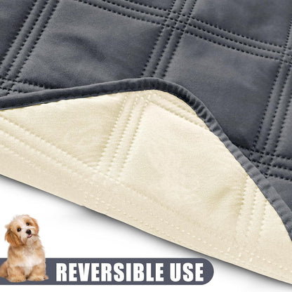 Smiry Waterproof Dog Bed Cover Blanket 30x70, Soft Reversible Pet Blanket, Washable Leakproof Cats Dogs Couch Cover for Sofa, Couch, Furniture, Grey/Dark Grey