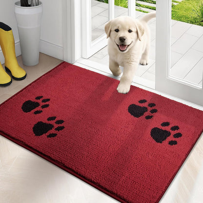PURRUGS Dirt Trapping Door Mat 20" x 31.5", Non-Skid/Slip Machine Washable Microfiber Entrance Rug, Shoes Scraper, Dog Doormat, Super Absorbent Floor Mat for Muddy Wet Shoes and Paws, Grey
