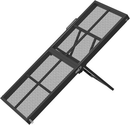 HOOBRO Foldable Dog Ramp for Bed, Pet Ramp for Couch with Handle, Folding Dog Ramp, 5-Level Height-Adjustable Dog Ramp, for Sofa, Bed, and Car, Black BK20PT03