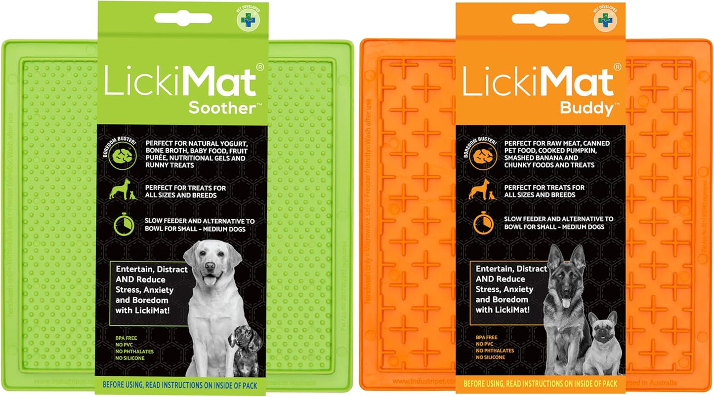 LickiMat Classic Soother Slow Feeder for Dogs Lick Mat Boredom Anxiety Reducer Perfect for Food Treats Yogurt Liquid Food Peanut Butter Fun Alternative to a Slow Feed Dog Bowl, Turquoise