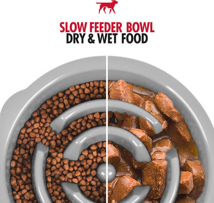 Tuff Pupper Slow Feeder Insert Bowl | Puzzle Maze Slows Down Eating | Elevated Feeder Tray Bowls | Standalone Dog Bowl | Pet Bowls Insert | Easy Clean Dishwasher Safe (2 Cups - Fits 7.5-8 Inch Hole)