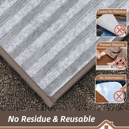BEQHAUSE Stair Treads for Wooden Steps 28inX9in, Non Slip Carpet Stair Treads Indoor Stair Runners Machine Washable, Soft Stair Rugs Mat Surface Polyester TPE Backing, 4pcs, Charcoal