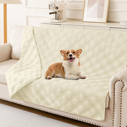 hyha Waterproof Dog Bed Blanket, Soft Pet Blankets, Waterproof Couch Cover for Dogs, Reversible Sofa Covers Washable for Furniture (30x70 Inch, Grey/Dark Grey)