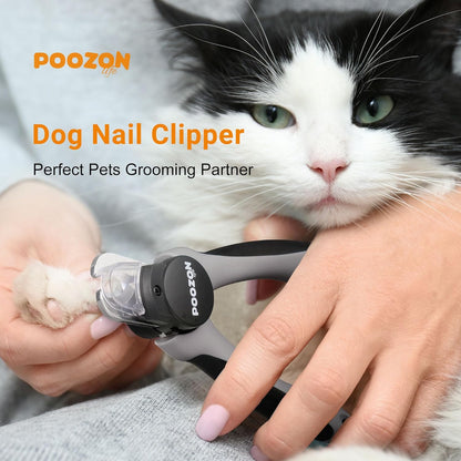 Dog Nail Clipper with Light, Illuminates Nail Clipper Kit or Bloodline for Safe, Easy Trimmers, Extra Sharp for Thick Nails, Quick Sensor, Avoid Over Cutting Toenail, for Cats & Dogs