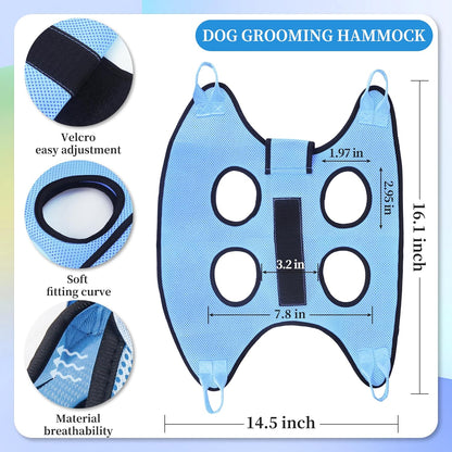 PatiencET Cat Grooming Hammock Pet Hammock Cat Nail Clipper Hammock for Nail Trimming Dog Sling for Nail Clipping Dog Hanging Harness (Black XS)