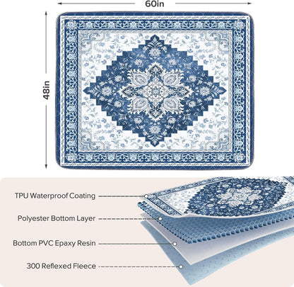 INVENHO Washable Pee Pads for Dogs 72"x72" Reusable Dog Pads Extra Large Upgrade Non-Slip Dog Pee Pads Heavy Absorbency Puppy Pee Pads Quick Dry Whelping Pads/Waterproof Puppy Training Pad