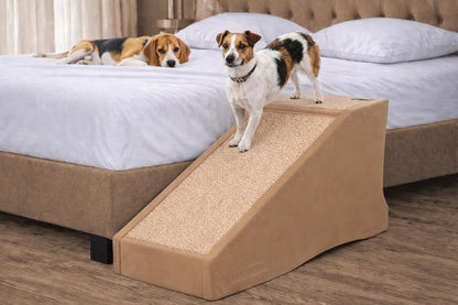 Pet Gear Stramp Stair and Ramp Combination for Dogs/Cats, Easy Step, Lightweight/Portable, Sturdy, Easy Assembly (No Tools Required) 1 Model, Coffee Bean