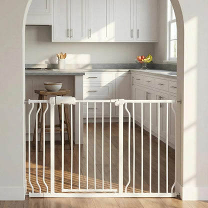 Extra Wide 76.4-81 Inch Large Baby Gates for Stairs, Doorways - No Drilling, Pressure Mounted Pet Gates for Kids & Dogs