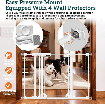 30.7" Tall Clear Acrylic Baby Gate 29.5"-47.2" Wide Pressure Mounted Clear Dog Gate Indoor - No Drill Auto Close, Walk Through Baby Gates for Stair & Doorways & Hallway