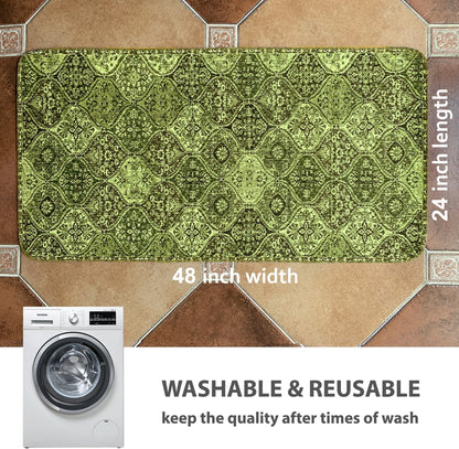 nunubaby Washable Pee Pads for Dogs, Stylish, Non-Slip and Leak-Proof Pee Pads. Reusable Potty Pads for Dogs for Crates and Floors.(Beige/Multi, 24" x48" )