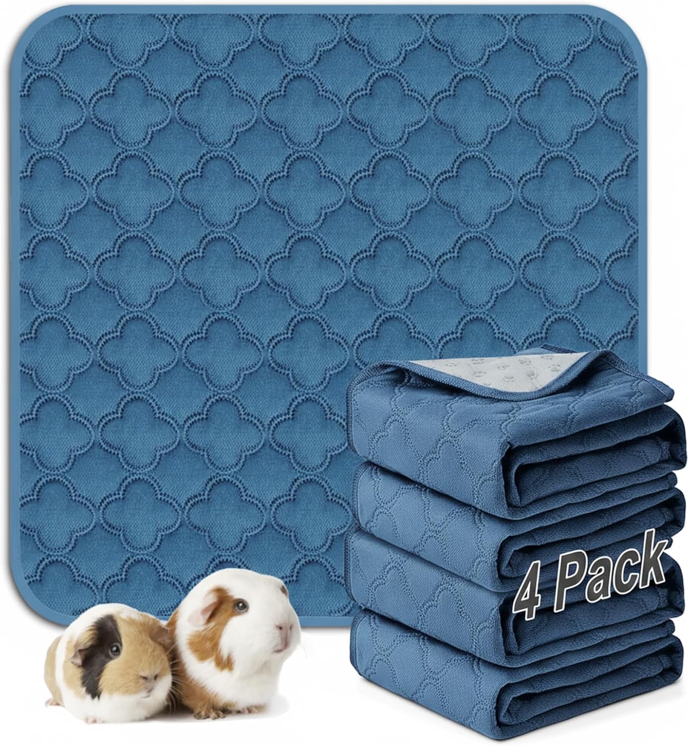 FunFurry Washable Pee Pads for Dogs - 4 Pack Reusable Pee Pads，Waterproof Puppy Pads，Pet Training Pads，Super Absorbent with Dog Paw Shape Non-Slip Backing (Cream, 18" X 24" - 4 Pack)