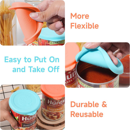 2PCs 3.0-inch Silicone Can Lids for Chef Boyardee | Van Camp's | Goya | Bush's Best | Farmer's Market Can, Can Cover for Canned Goods, Soup Can Cap, Fit Most Standard Size, Dishwasher Safe (Lids ONLY)