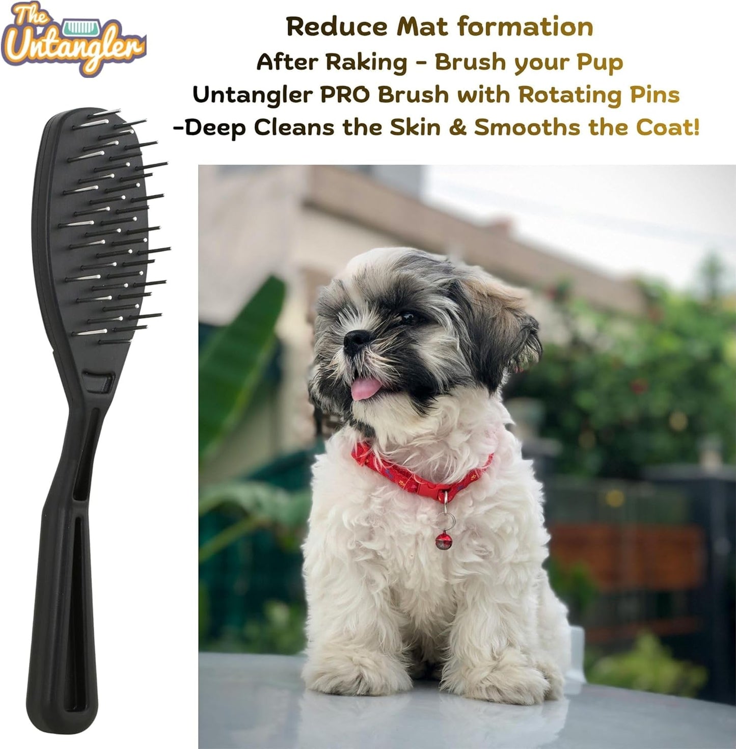 Mini-Rake V-Shaped with 1" Long Double-Row Rotating Teeth (AquaBlue)