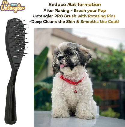 Mini-Rake V-Shaped with 1" Long Double-Row Rotating Teeth (AquaBlue)