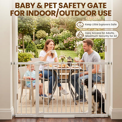Mumeasy 36" High Extra Tall Dog Gate, 29.6"-40.5" Wide Pressure Mounted Tall Baby Gate for Dog, Auto Close Pet Gate with Door for Stairs,Doorways,House,Black