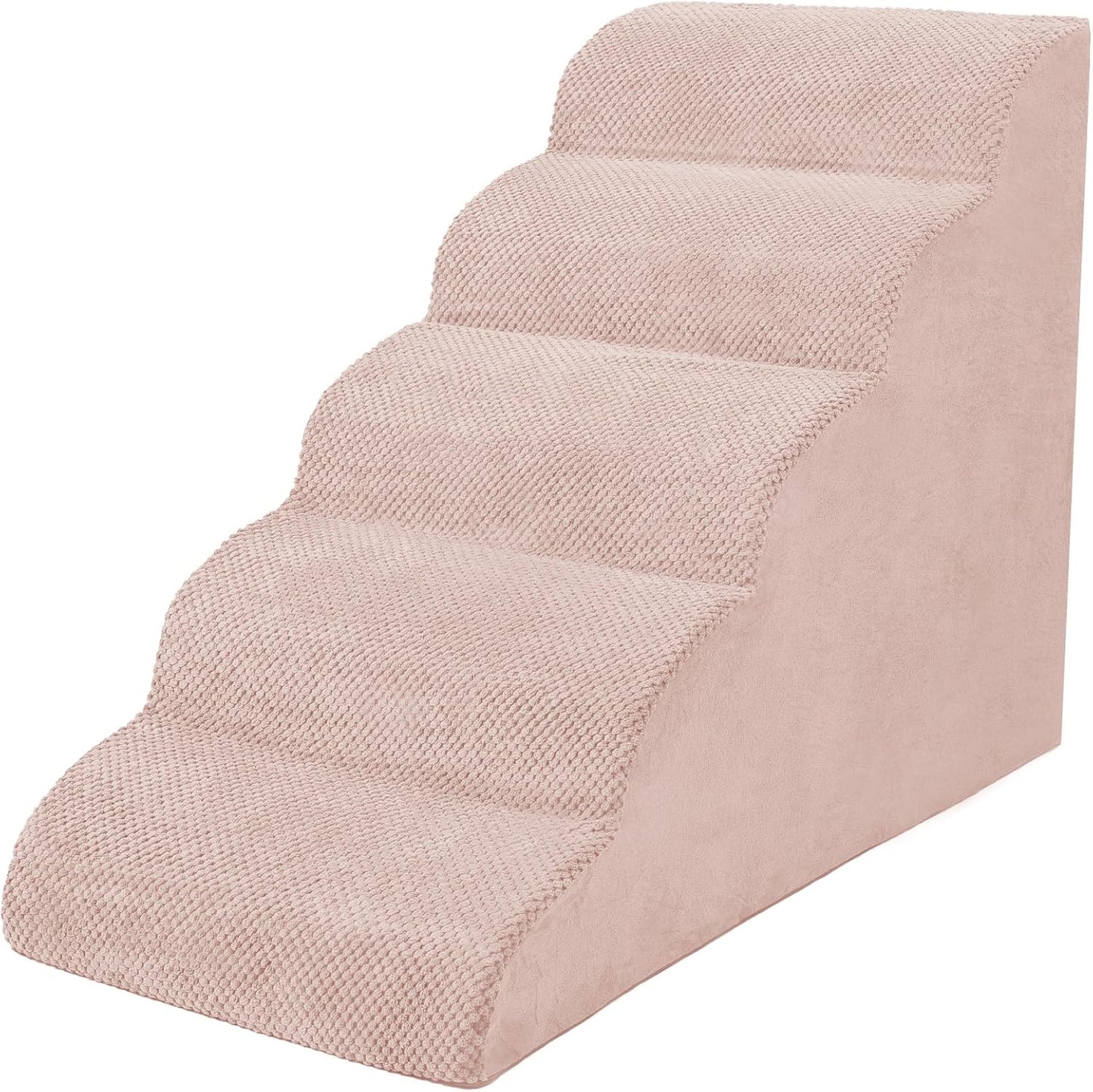 Dog Stairs for Small Dogs, 3 Tiers High Density Foam Dog Ramp, Extra Wide Non-Slip Pet Steps for High Beds Or Couch, Soft Foam Doggie Ladder for Dogs Injured, Older Pets, Small Cats