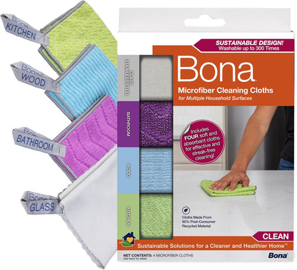 Bona High Performance Dusting System - 1 Extendable Handle, 3 Disposable Dusters, 1 Reusable Duster, & 1 Storage Bag - Extendable Dusting Kit