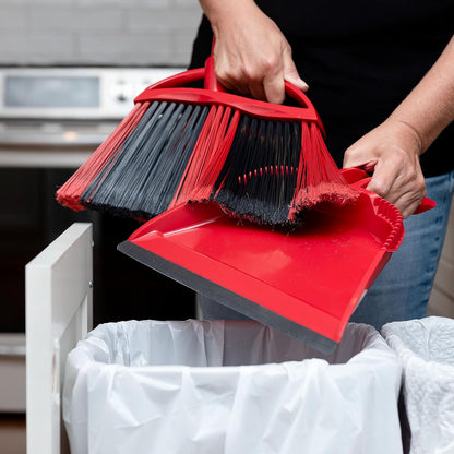 O-Cedar Pet Pro Broom with Step-On Dustpan | Remove 99% with One Sweep | Removes 3 Times More Pet Hair | Quiet Cleaning Tool for Cat and Dog Owners