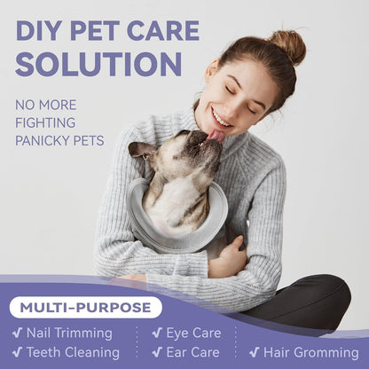 Loflaze Dog Grooming Hammock Harness for Dogs & Cats with Pet Nail Clipper Trimmer - Cat Hanger Sling for Trimming Clipping Nails- Dog Hammock Restraint Bag for Small Medium Large pet （ Grey S ）