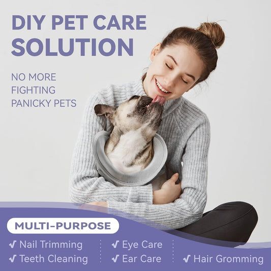 Loflaze Dog Grooming Hammock Harness for Dogs & Cats with Pet Nail Clipper Trimmer - Cat Hanger Sling for Trimming Clipping Nails- Dog Hammock Restraint Bag for Small Medium Large pet （ Grey S ）