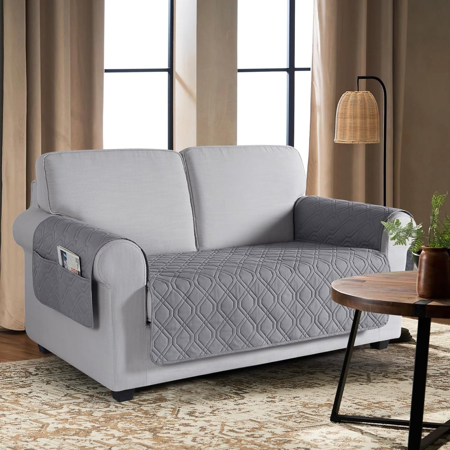 VANSOFY Couch Cover, Waterproof Sofa Covers Washable Slipcover Furniture Protector Couch Seat Covers Non-Slip Couch Cover for Dogs, Pets(Sofa, Dark Gray)