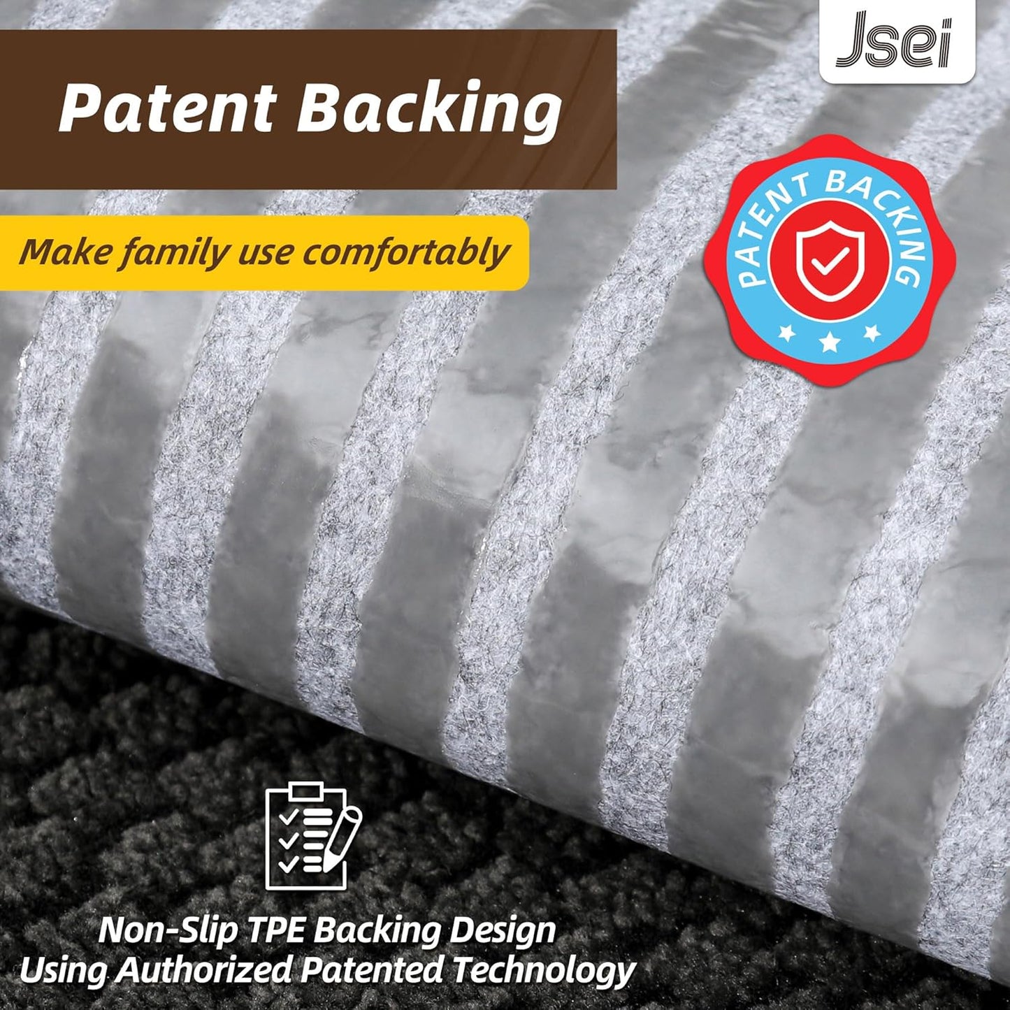 JSEI Stair Treads for Wooden Steps, 14 Pack 9" X 28" Non-Slip Machine Washable Carpet Stair Treads with TPE Backing, Soft Indoor Stair Rug Runner for Kids Elders & Pets, 100% Polyester, Greyish Brown
