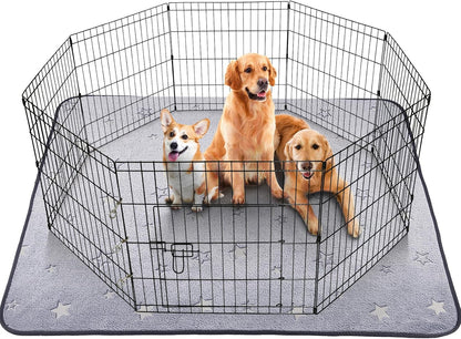 LOOBANI Washable Pee Pads for Dogs, 2 Pack 31 x 36 in Reusable Pee Pads for Dog Mat Puppy Mats Training Non Slip Whelping Mat for Dog Playpen, Crate, Car, Grey