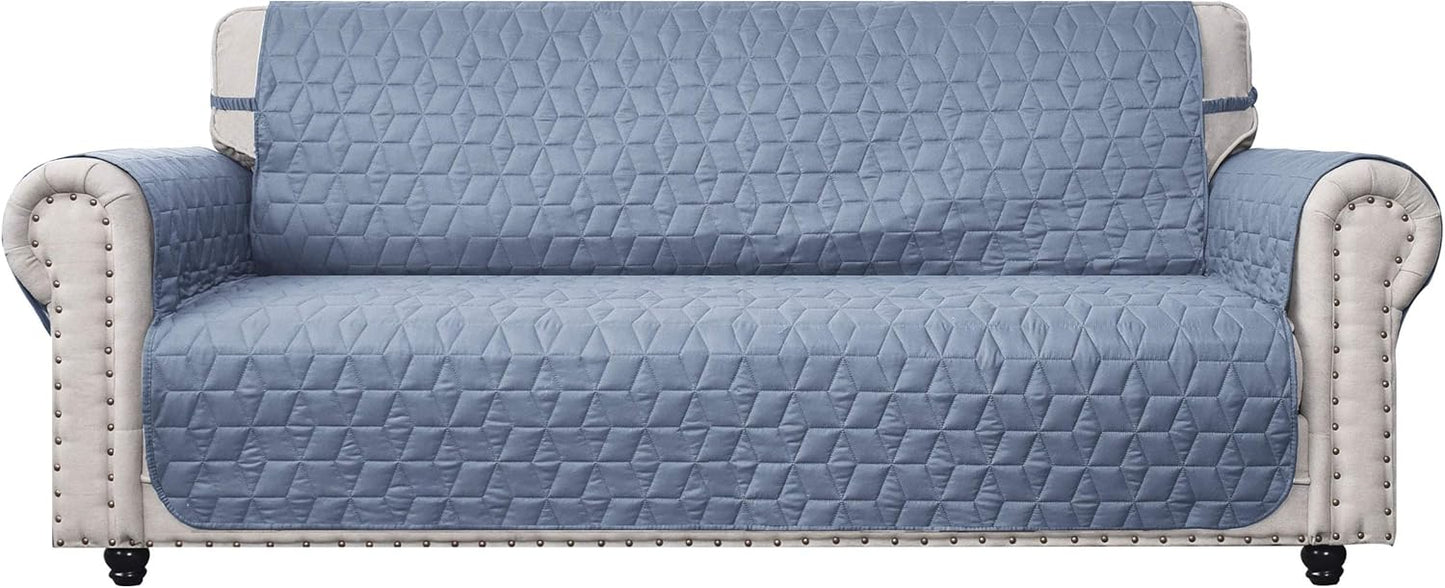 Ameritex Couch Sofa Slipcover 100% Waterproof Nonslip Quilted Furniture Protector for Dogs, Children, Pets, Machine Washable (Beige, 68")