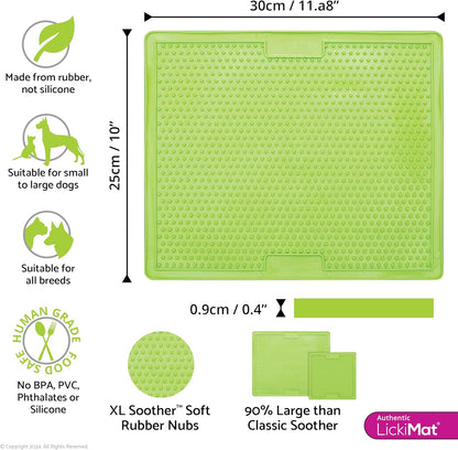 LickiMat X Large Breed Buddy Dog Lick Mat, Dog Calmer, Slow Feeder, Anxiety Reliever Alternative to Puzzle Toys, Slow Feeding Bowls. Use Peanut Butter, Wet, Raw, Mixed Food, Healthy Treats - Orange