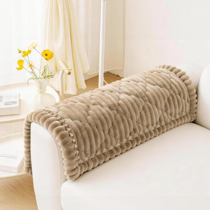 PuTian 100% Waterproof Fuzzy Couch Cover for Dogs Washable Non-Slip Furniture Cover Pet Friendly Dog Mat for Couches and Sofas White 27.6''x59'' 70cmx150cm