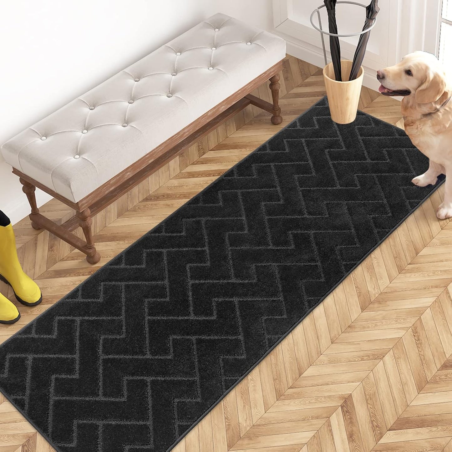 PURRUGS Dirt Trapping Door Mat 20" x 31.5", Non-Slip Machine Washable Entry Rug, Dog Doormat, Indoor Front Door Mat, Super Absorbent Entryway Rug for Muddy Shoes & Paws, Taupe