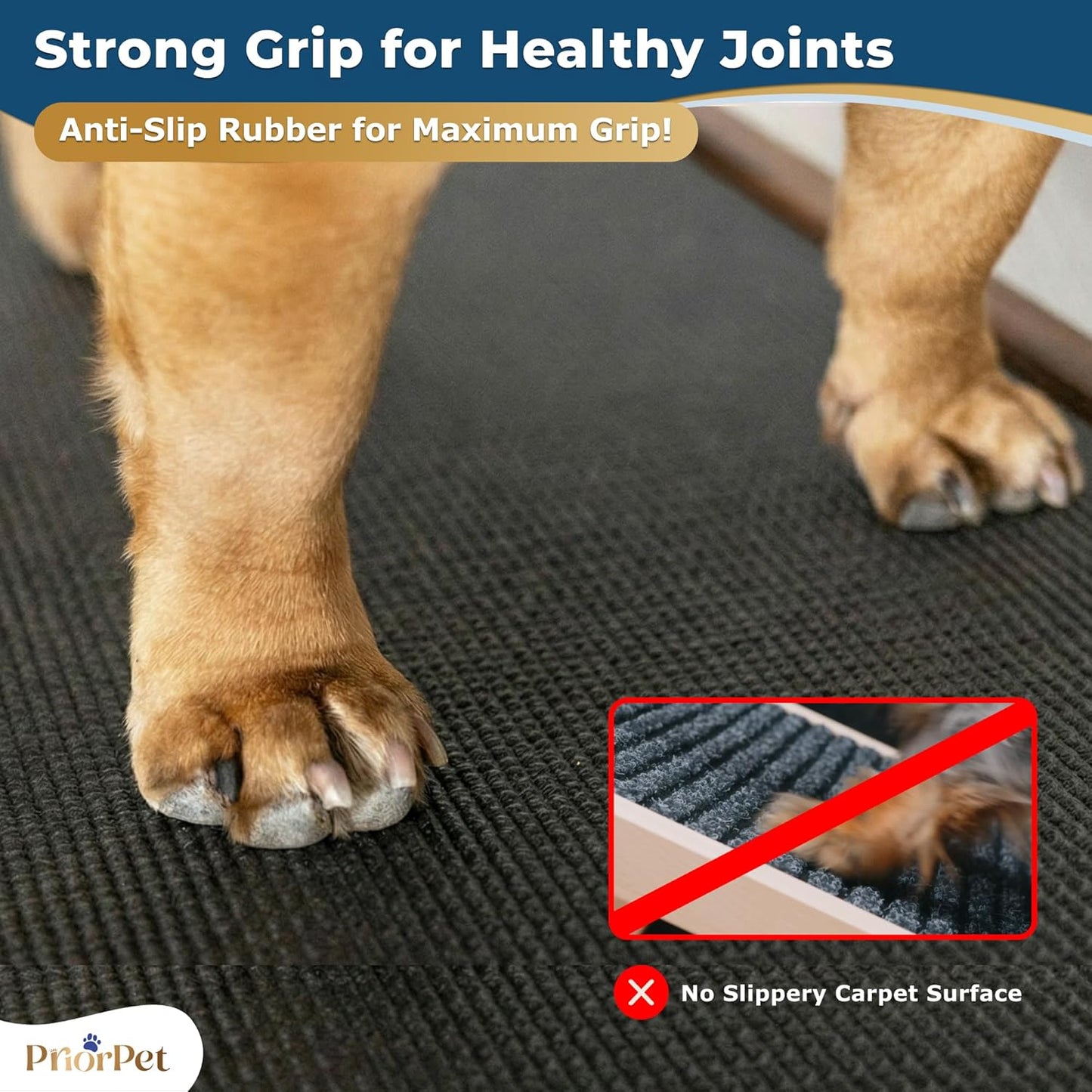 Dog Ramp for Couch – Non-Slip, Sturdy Build Foldable Wooden Dog Ramp – Supports up to 200 lbs – 7 Adjustable Heights (14"–20.5") – Enhanced Stability – Birchwood Pet Ramp for Small Dogs – Gray
