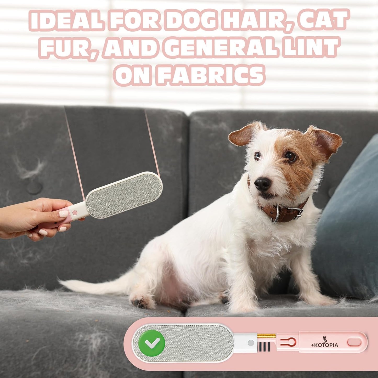 4-in-1 Pet Hair and Lint Remover Brush – Reusable Fabric and Clothing Cleaner for Pet Hair, Lint and Fur – Handheld Multi-Surface Tool for Clothes, Upholstery, Sofa and Travel Use (Sky Blue)