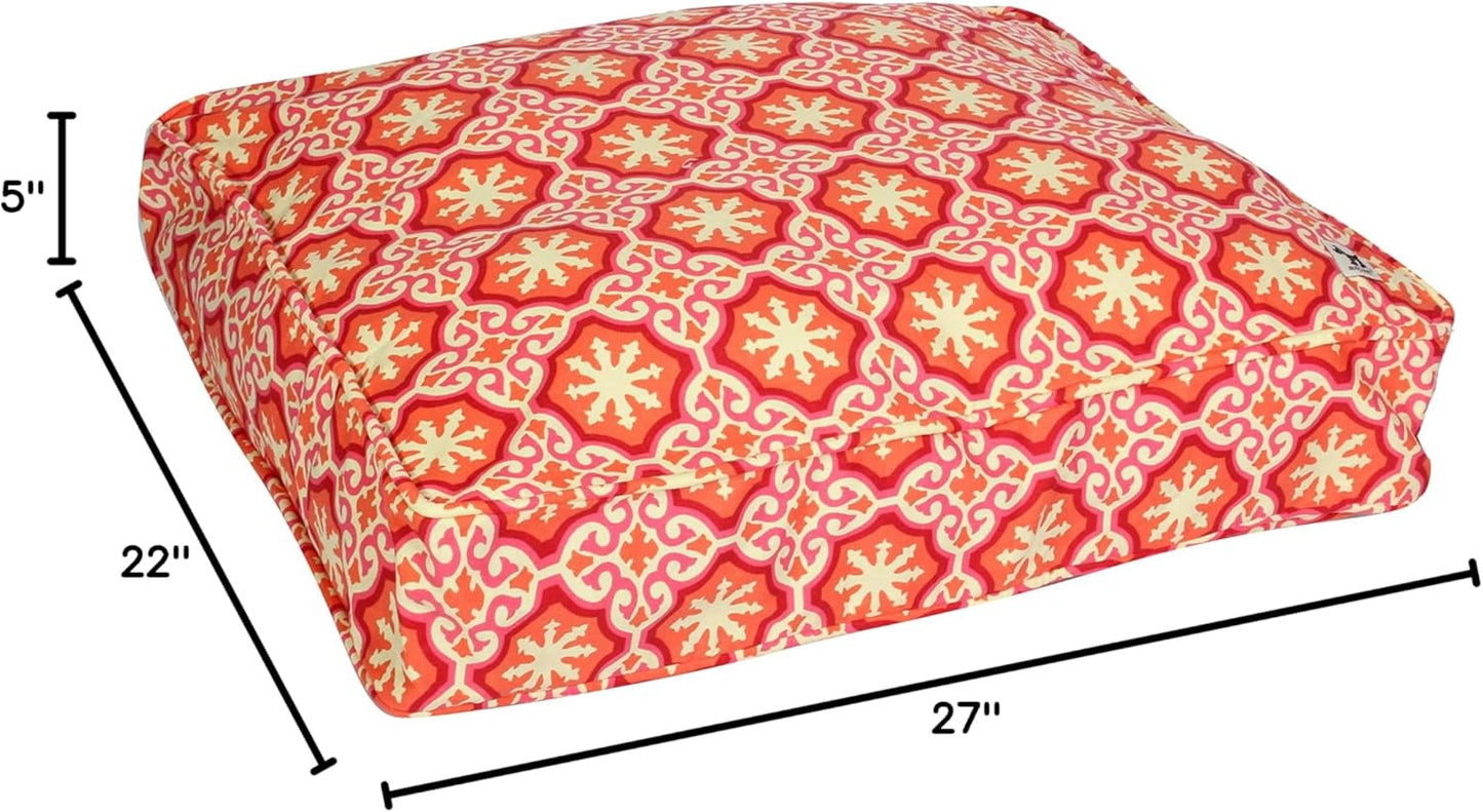 Molly Mutt Medium to Large Dog Bed Cover- Forever Young Print - Measures 27”X36”X5’’ - 100% Cotton - Durable - Breathable - Sustainable - Machine Washable Dog Bed Cover (Dd82b)